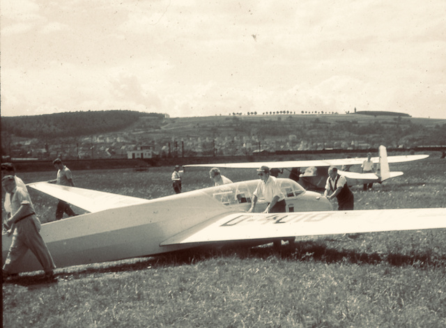 1955 Flugbetrieb in den Garbenheimer Wiesen